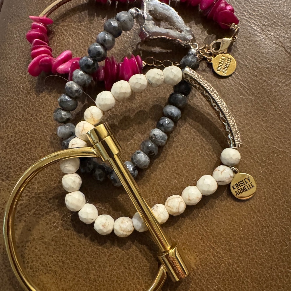 4 Kinsley Armelle stackable bracelets